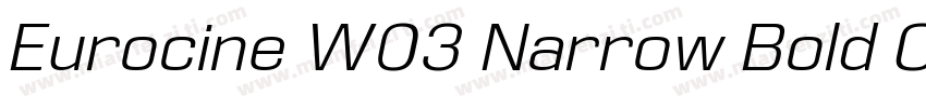 Eurocine W03 Narrow Bold Obl字体转换